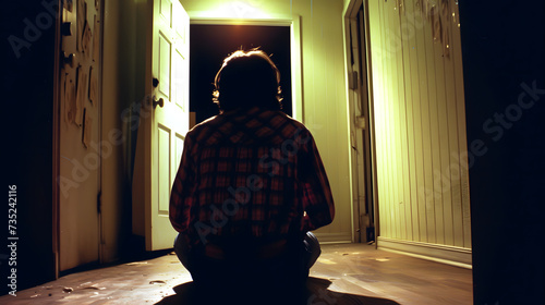behind the door, the dark, psychological atmosphere in the unsettling world of hidden horrors  