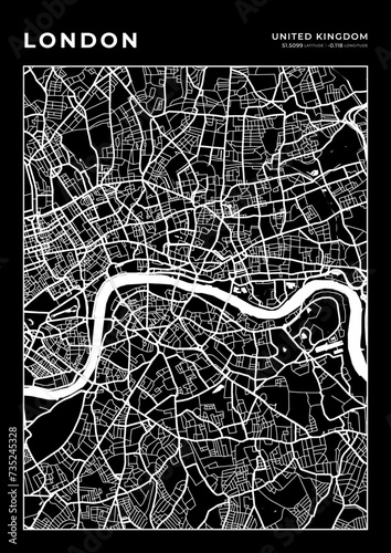 London City Map, Cartography Map, Street Layout Map