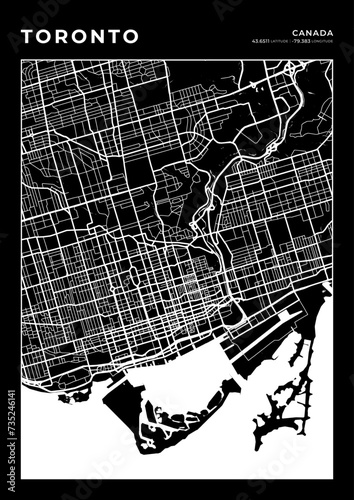 Toronto City Map, Cartography Map, Street Layout Map