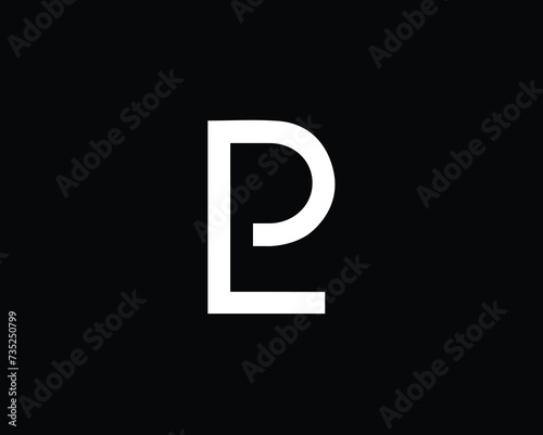 Creative Minimalist Letter PL Logo Design, PL Monogram
