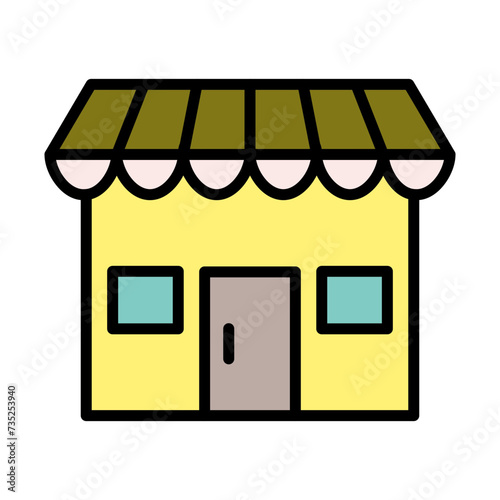Store Line Filled Icon