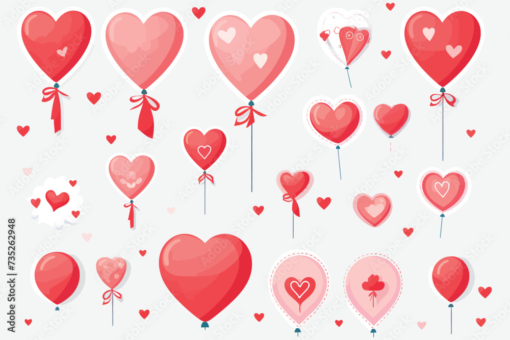 a bunch of heart shaped balloons on a stick a bunch of heart shaped balloons on a stick