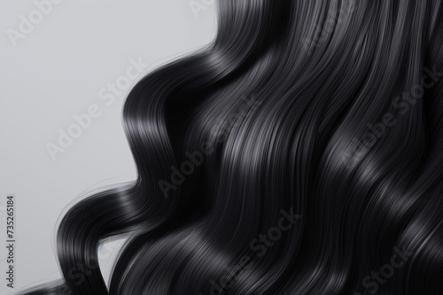 black long hair photo
