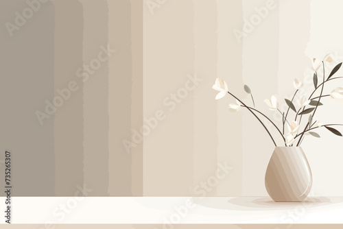 a white vase filled with white flowers on top of a table