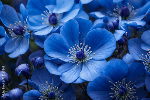 Blue flowers in the spring. symbolize both true love and respect.