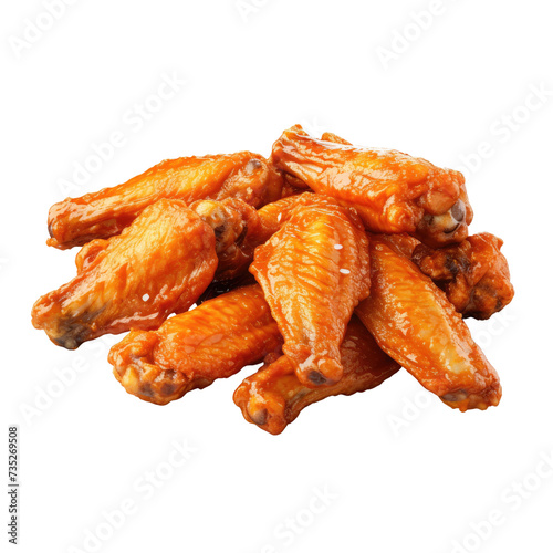 Fried wings on transparent background © Usama