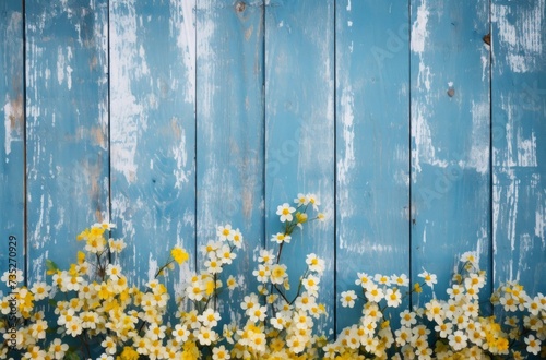 blue wood with a yellow and white mix