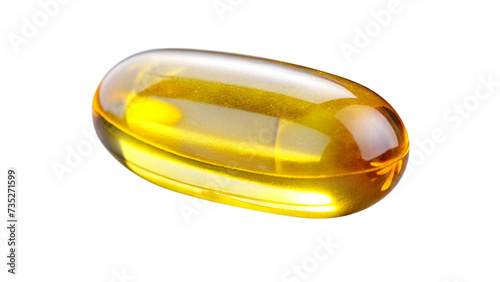 a, omega-3 capsule in a Transparent Background. High-Quality Fish Oil Supplement for Heart Health, Brain Function, and Joint Support