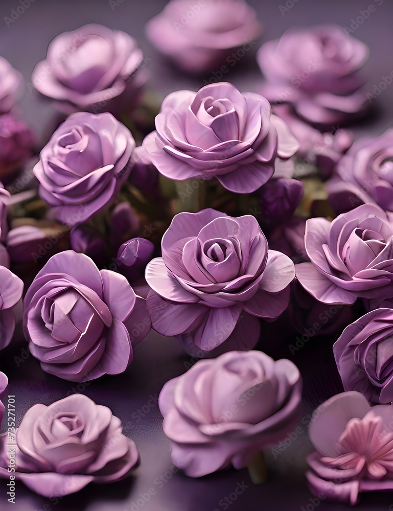 Flower With Purple Ribbon, Women's Day Theme