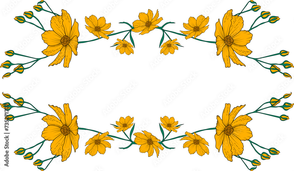 Fototapeta premium Flower frame