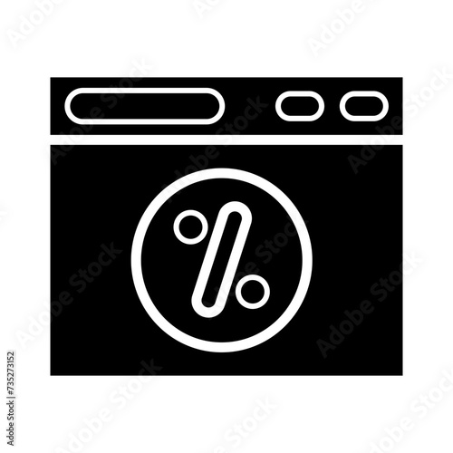 Click Through Rate Glyph Icon