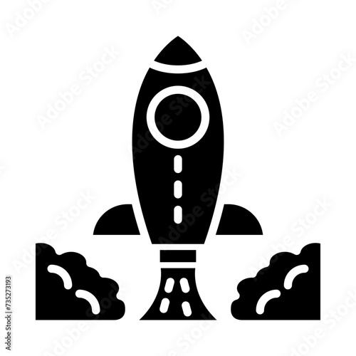Rocket Glyph Icon