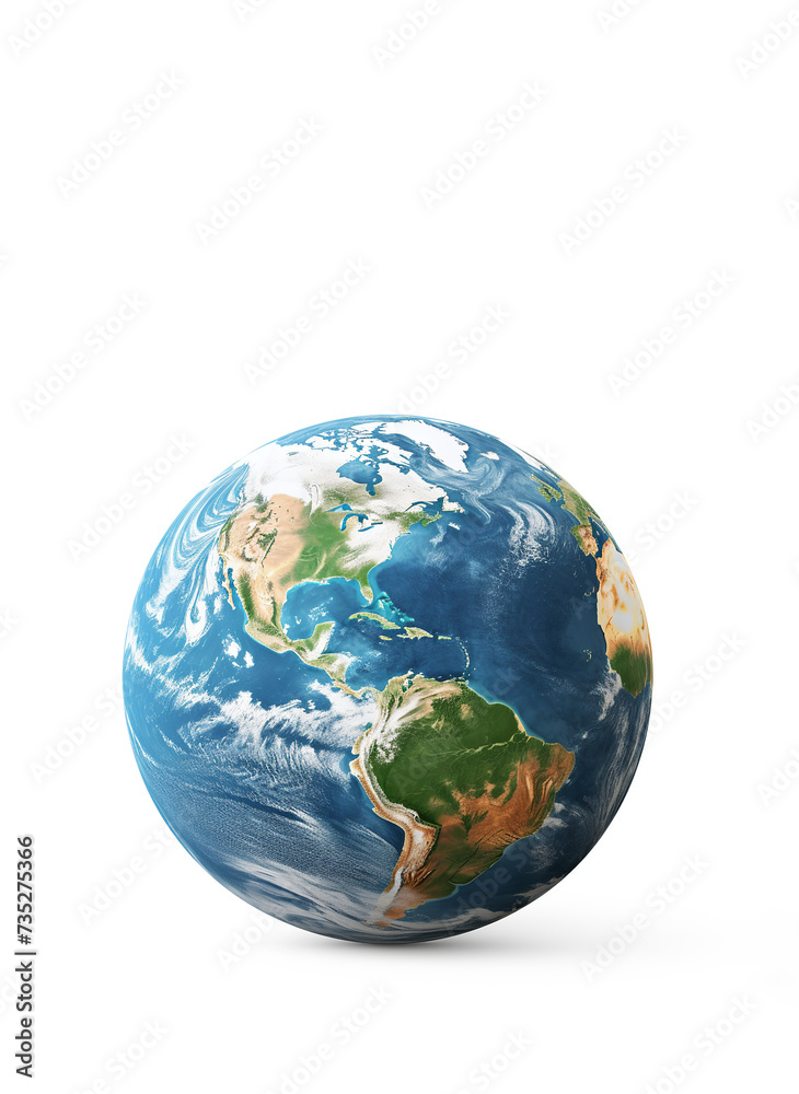 Blue planet earth isolated on white background. Clipping path. Planet Earth on a white background. Concept for Planet Earth Day or Environment Day. A bright and healthy green planet. Blue planet earth isolated on white background. Clipping path. Planet Earth on a white background. Concept for Planet Earth Day or Environment Day. A bright and healthy green planet.