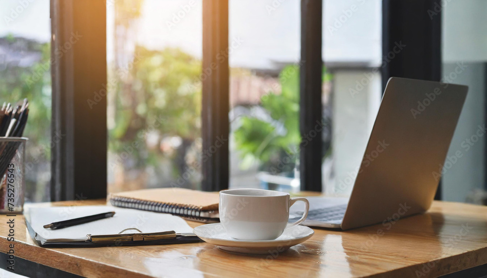 Wood office desk table with a lot of things tablet, laptop ,smartphone ,notepad and coffee cup notepad .copy space virtual interface icons screen. Wood office desk table with a lot of things tablet, laptop ,smartphone ,notepad and coffee cup notepad .copy space virtual interface icons screen.