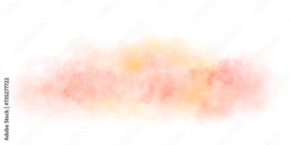 Orange smoke isolated on transparent background. Bottomless clouds. Clouds PNG. Backgrounds with cloud textures