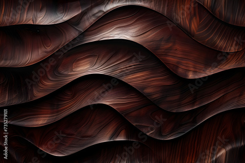 Dark mahogany wood texture. Seamless pattern, endless. Created with generative AI.