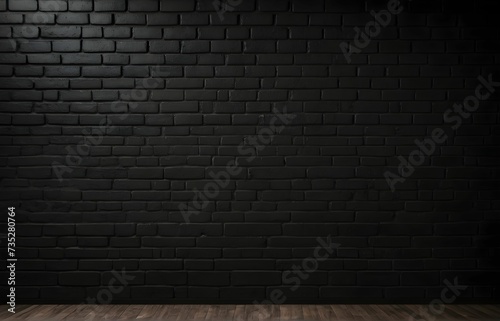 View of black brick wall dark wall