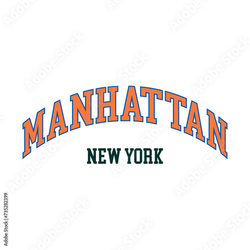 new york city manhattan usa retro varsity campus college fonts for t-shirt