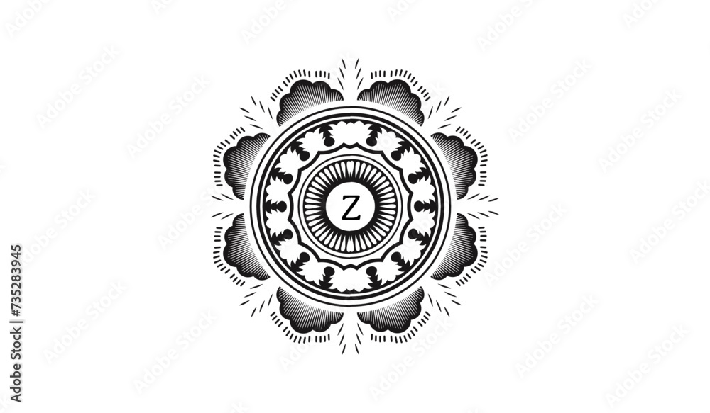 Luxury Wheel Star Alphabetical Logo Luxury Wheel Star Alphabetical Logo
