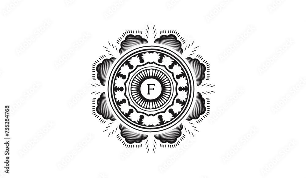 Luxury Wheel Star Alphabetical Logo Luxury Wheel Star Alphabetical Logo