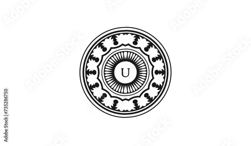Luxury Wheel Shape Alphabetical Logo
