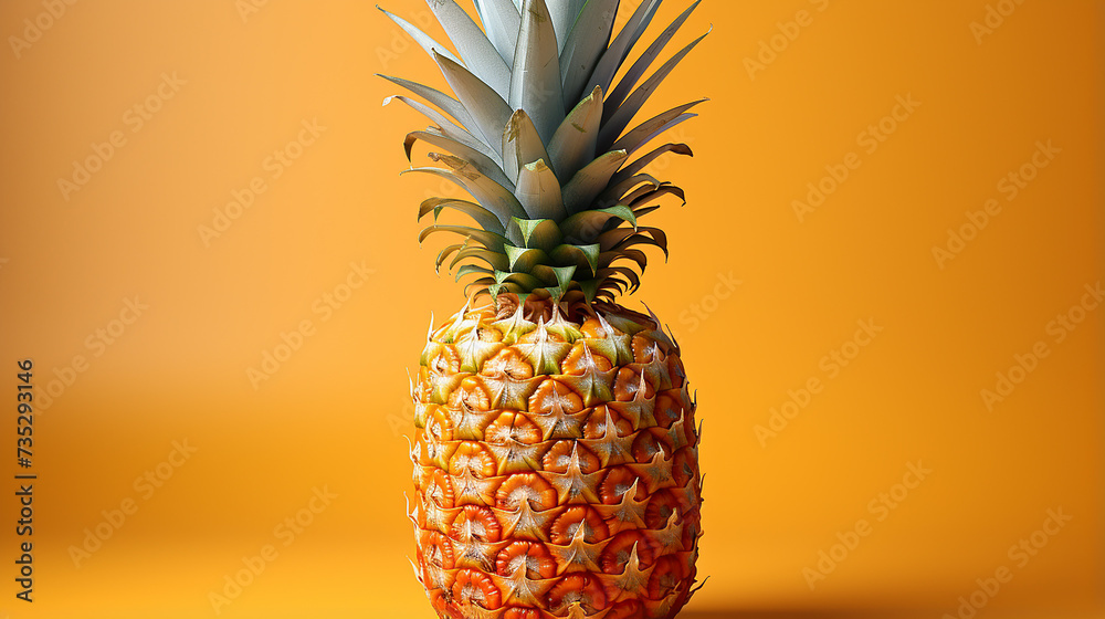 3d rendered photo of pineapple made with generative AI 3d rendered photo of pineapple made with generative AI