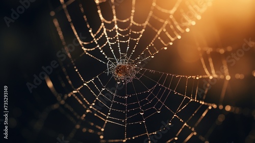 A spider weaving its delicate web, showcasing the intricate nature of thoughts and emotions.