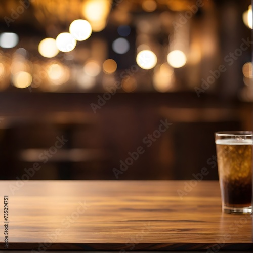 glass of beer on the table background  ai generated