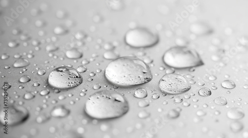 撥水加工の水滴クローズアップ