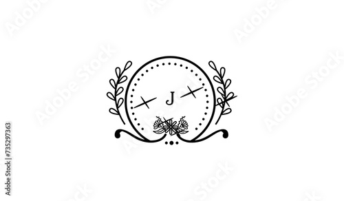 Luxury Classical Star Leaf Alphabetical Logo