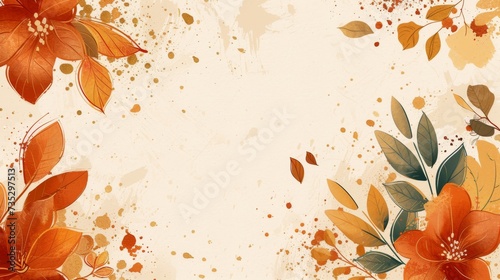 watercolor autumn background