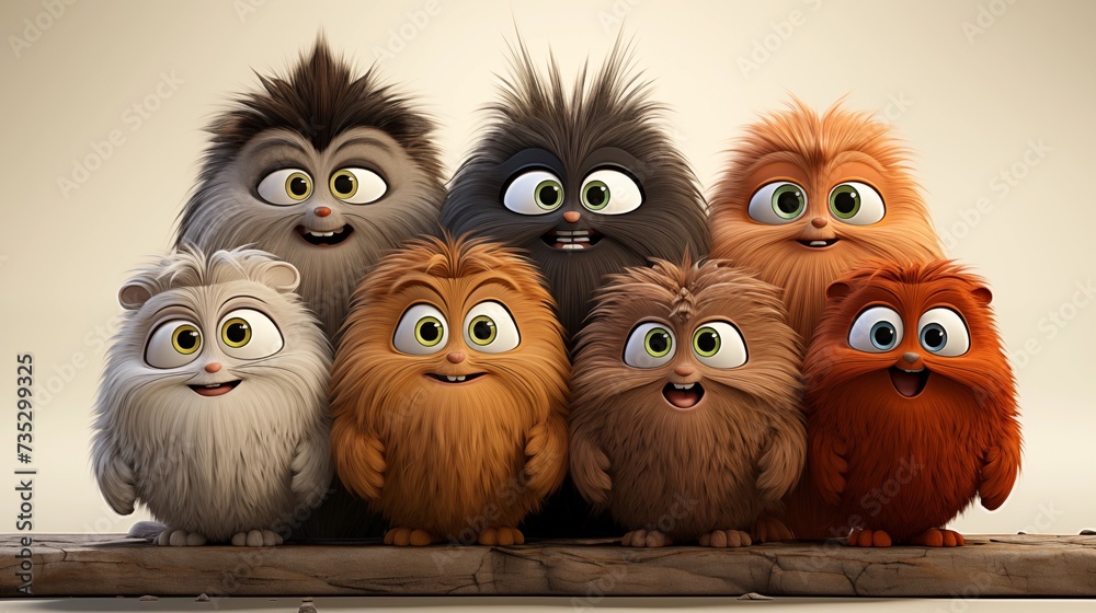 Funny wise owls family picture