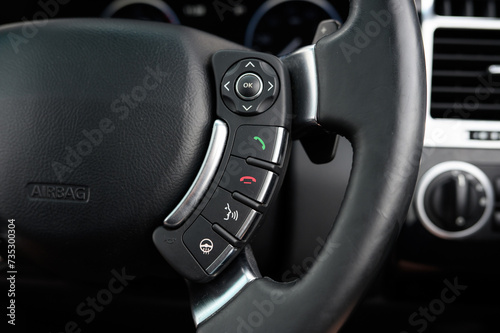 Car steering wheel call controls