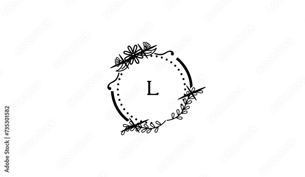 Luxury Classical Small leaf Alphabetical Logo Luxury Classical Small leaf Alphabetical Logo