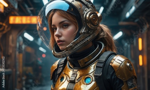 Beyond Earth: Cyberpunk Odyssey with an Astronaut Vision