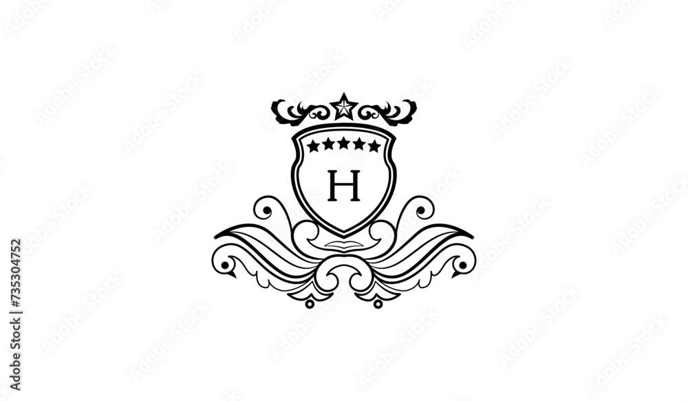 Luxury Flying Leaf Alphabetical Logo