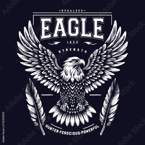 eagle wing tshirt vector design