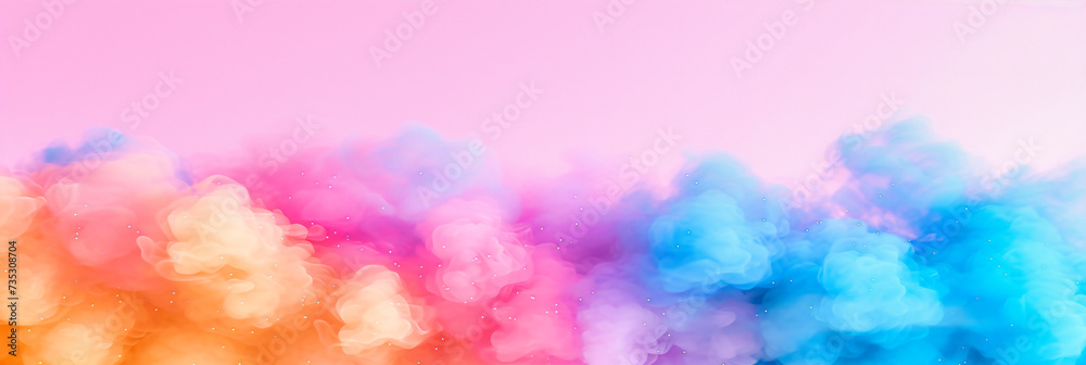 Dreamy Skyscape: A Soft Blend of Pastel Colors Creating a Peaceful Cloud Background, Perfect for Fantasy and Calm