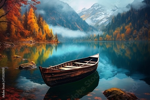 a boat on a lake