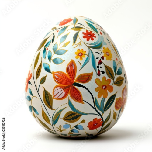 Easter egg close up isolated