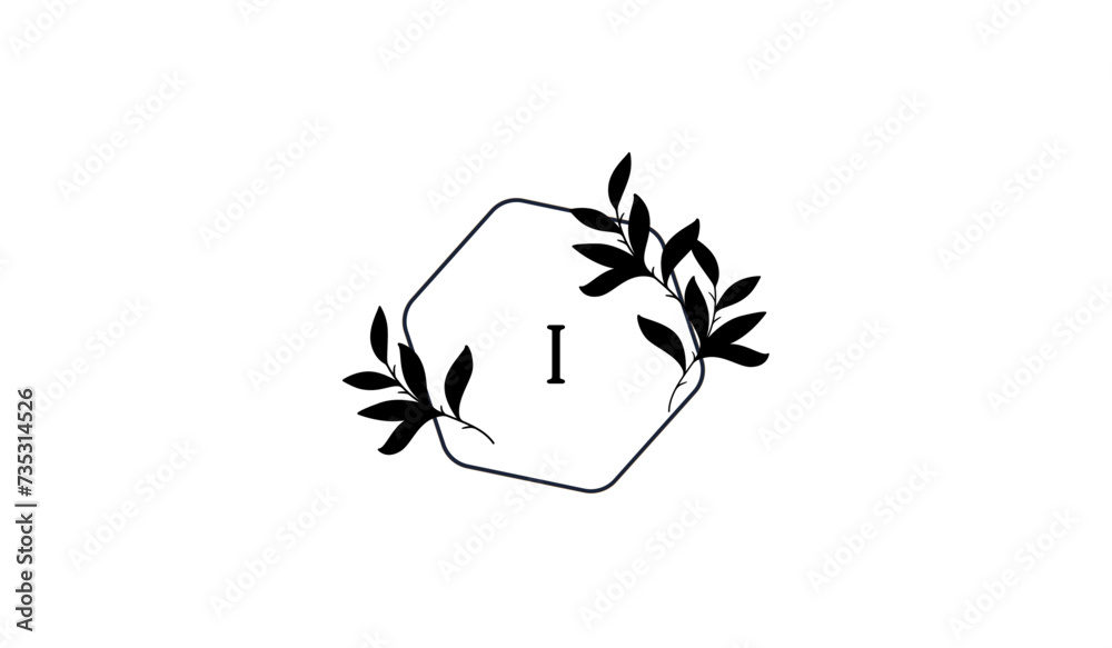 Obraz premium Luxury Illustration of a Plant Alphabetical Logo