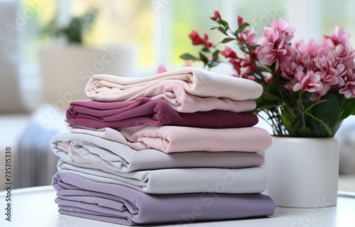 towel folding in white bed