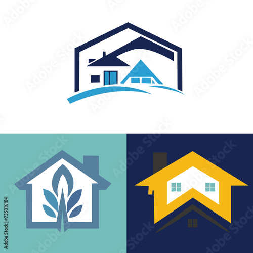 real estate logo  collection design template