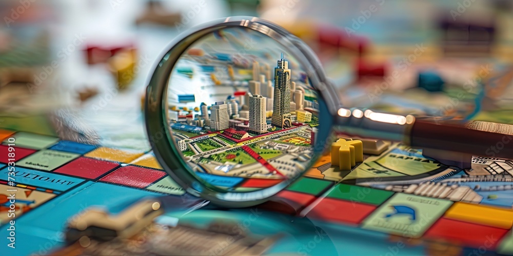 Magnifying glass with business on map for online search concept. For online search, mapping, location, local, ecommerce, seo, search engine optimization purposes. Magnifying glass with business on map for online search concept. For online search, mapping, location, local, ecommerce, seo, search engine optimization purposes.