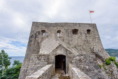 Cuadro en lienzo Herceg Novi, Montenegro - August 06, 2023: Forte Mare Fortress in Herceg Novi, Montenegro