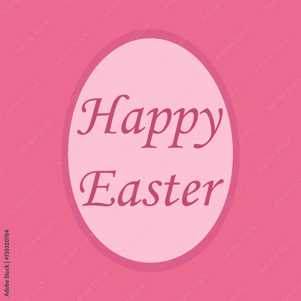 Easter. Happy Easter. Vector illustration. Flat Simple. Silhouette. Rabbit silhouette. Easter eggs silhouette. Easter eggs. Silhouette of a flower.