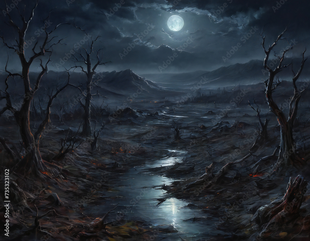 Fototapeta premium Horror landscape