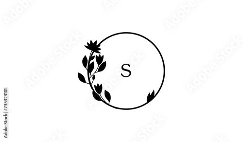 Luxury Circular Leaf Alphabetical Logo