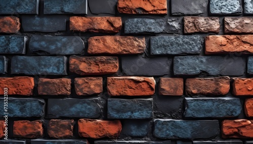 Lavic obsidian stone bricks old brickwall