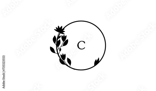 Luxury Circular Leaf Alphabetical Logo